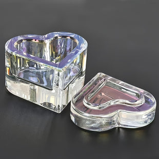 BQAN Nail Art Clear Dishes Cup With Lid For Acrylic Liquid Powder Styling Beauty Tool Irregular Shaped Brush Washing Cup For Nail Art Heart Shape