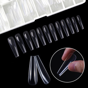 Full Coverage Natural Coffin Shaped Ballerina Nails Acrylic Nail Tips 360 Pcs