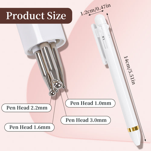 BQAN 4-In-1 Nail Dotting Tool – Multi Size Ball Point Pen for Nail Art Design