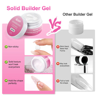 BQAN 3D Nail Builder Gel Set – Clear Sculpting Extension Gel