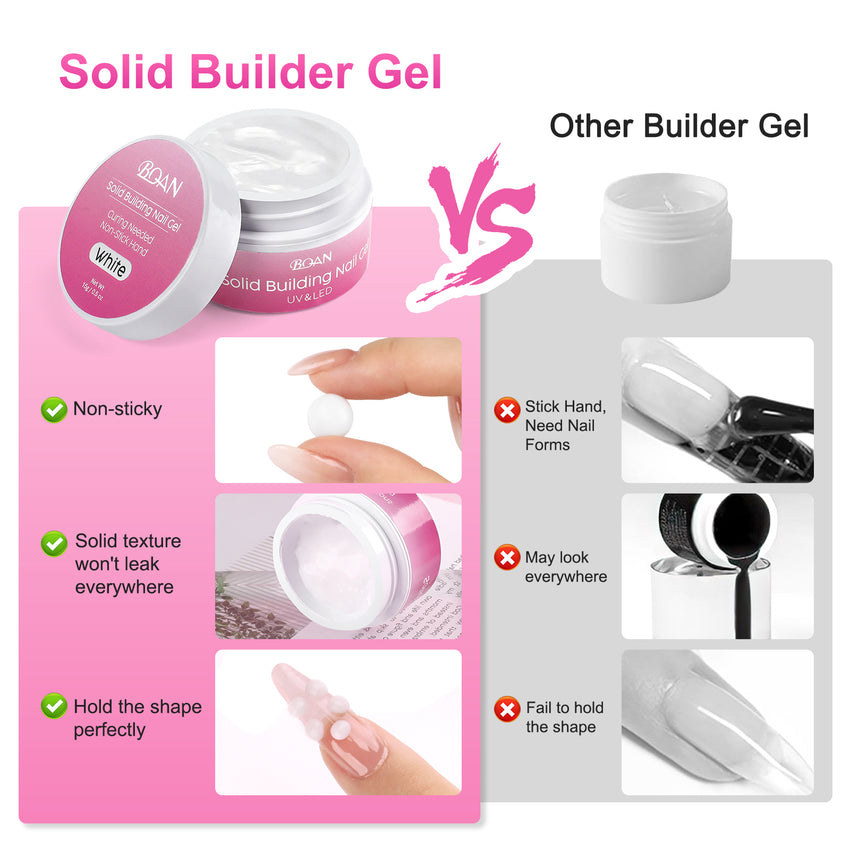 BQAN 3D Nail Builder Gel Set – Clear Sculpting Extension Gel