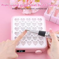 Heart-Shaped Panel Strong Suction 4200RPM Mini Nail Dust Collector
