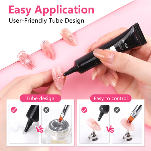 BQAN Nail gel 3D Sculpting Solid Gel Builder 3in1 Non- Sticky Hand Hard Gel For Nail Salon Professional Nail Tools