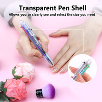 BQAN 6-In-1 Nail Dotting Tool – Multi Size Nail Art Pen for Dots, Flowers & Rhinestones