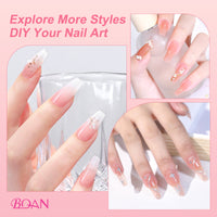 BOAN Ombre Nail Gel Kit – 5 Sheer Nude Pink Colors