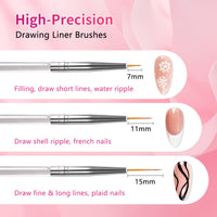 BQAN Nail Art Gel Paint Set – Black & White Gel Nail Polish for French Tips Flowers Drawing Ombre Design No Wipe, UV/LED Curing, Home & Salon Use