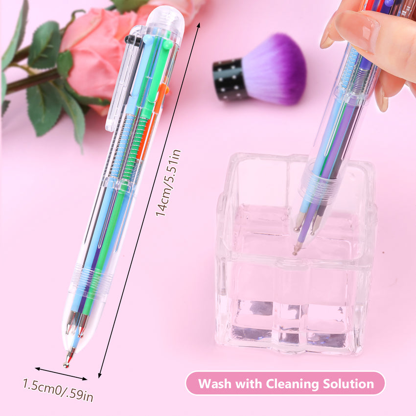 BQAN 6-In-1 Nail Dotting Tool – Multi Size Nail Art Pen for Dots, Flowers & Rhinestones