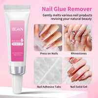 BQAN 10g Semi Nail Glue for Press On Nails, Super Strong | Quick Drying | Long Lasting | No UV Light Needed for Fake Acrylic Nails Tips with 10ml Nail Glue Remover
