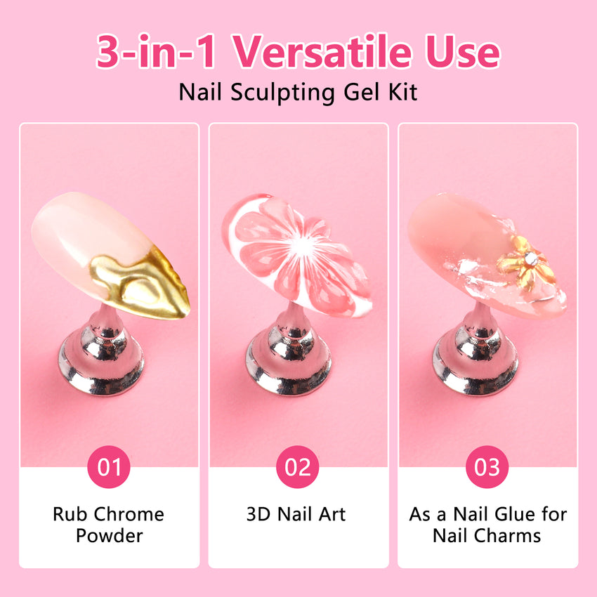 3D Nail Art Sculpture Gel Kit