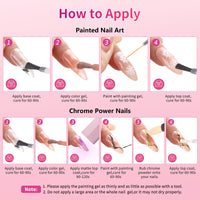 BQAN Nail Art Gel Paint Set – Black & White Gel Nail Polish for French Tips Flowers Drawing Ombre Design No Wipe, UV/LED Curing, Home & Salon Use