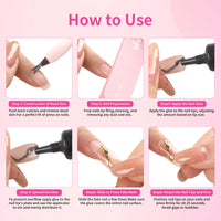 BQAN 10g Semi Nail Glue for Press On Nails, Super Strong | Quick Drying | Long Lasting | No UV Light Needed for Fake Acrylic Nails Tips with 10ml Nail Glue Remover