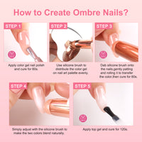 BOAN Ombre Nail Gel Kit – 5 Sheer Nude Pink Colors