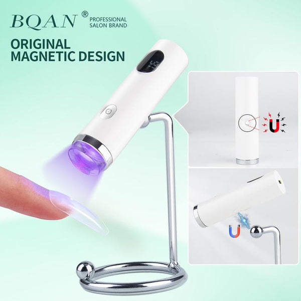 2 in 1 360°Rotatable Adjustable Stand Led Mini UV Nail Light Dryer Lamp with Nail Stamp