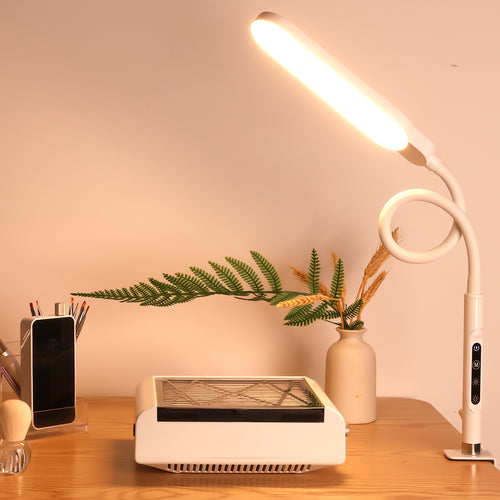 BQAN LED Desk Lamp – Adjustable Gooseneck, 5 Modes & 9 Brightness, Touch Control, Eye-Care