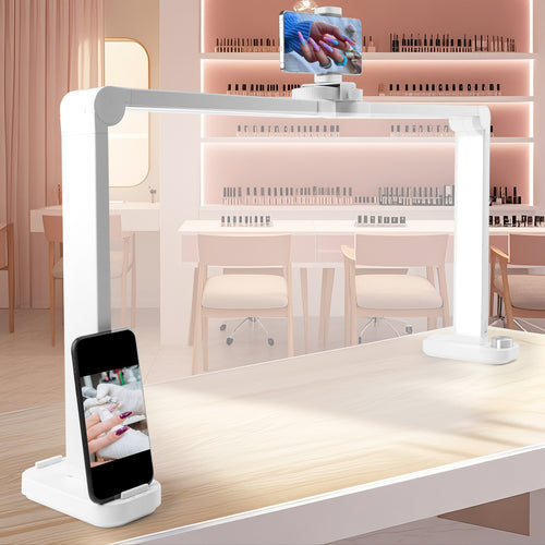 BQAN 2025 NEW Design Nail Tech Lamp for Desk with Phone Holder