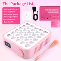 Heart-Shaped Panel Strong Suction 4200RPM Mini Nail Dust Collector