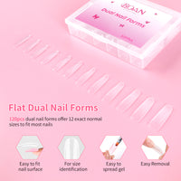 BQAN Poly Nail Gel Kit,3 Colors Poly Extension Gel With Dual Forms Builder Extension for Nail Tech DIY at Home Manicure Set