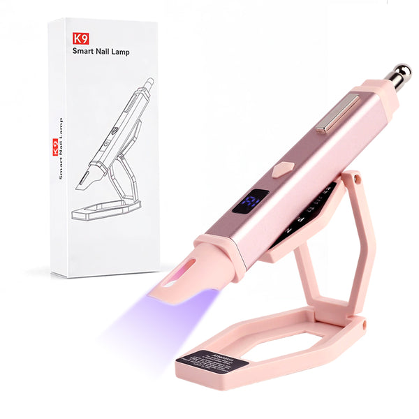 BQAN Pink Nail Lamp Portable, Professional UV LED Nail Dryer With Magnetic Stand, Auto Finger Activated & 60s Fast Cure for Nail Salon Use