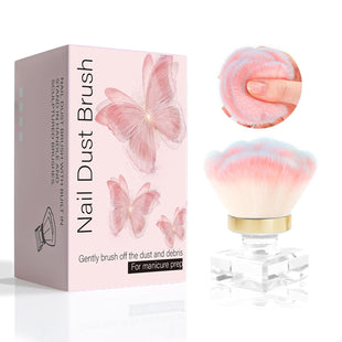 Professional Pink Rose Acrylic Nail Cleaning Dusting Brush