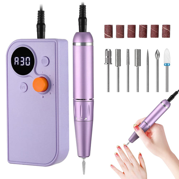 BQAN 30000 RPM Cordless Nail Drill Kit – Rechargeable E-File for Acrylic Nails & Pedicure