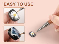 4 Tape Sandalwood Handled Nail Art Brush For Different Nail Beauty Needs