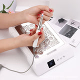 85W Nail Sucker Professional Manicure Nail Dust Extractor, Adjustable Speed Powerful Tabletop Suction Fan Manicure Nail Dust