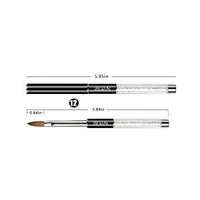 BOAN Kolinsky Acrylic Nail Brush – Professional Oval Acrylic Brush with Rhinestone Handle