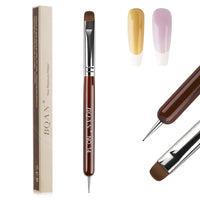 BQAN Dual Tip Nail Art Brush #12 #14 #16 – French Brush + Dotting Tool