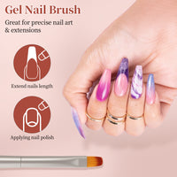 Detachable Metal Nail Art Brush – Oval UV Gel Nail Brush