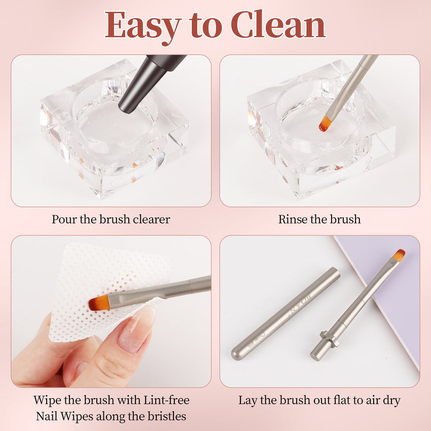 Detachable Metal Nail Art Brush – Ombre, Gel & Universal Options