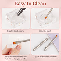 Detachable Metal Nail Art Brush – Oval UV Gel Nail Brush