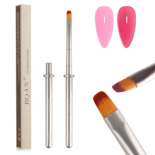 Detachable Metal Nail Art Brush – Oval UV Gel Nail Brush