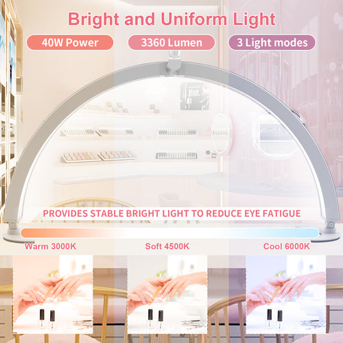 BQAN 40W Professional Rhinestone Nail & Eyelash Lamp with Remote Control - Salon Light