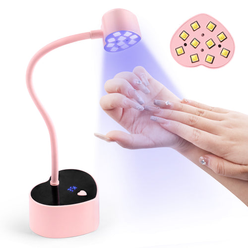BQAN NEW 30W Rechargeable UV Nail Lamp – Portable Gooseneck Gel Dryer with Timer