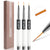 Black Drilling Metal Stick Nail Art Brush Set 3 pcs
