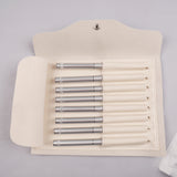 BQAN New Arrival Portable Apricot Nail Makeup Brushes Set Bag 100% Genuine Leather Professional Nail Artist Bag
