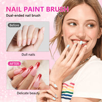 New Design Double headed Nail Art Liner Brush & UV Gel Brush for Builder Gel Nail Extension