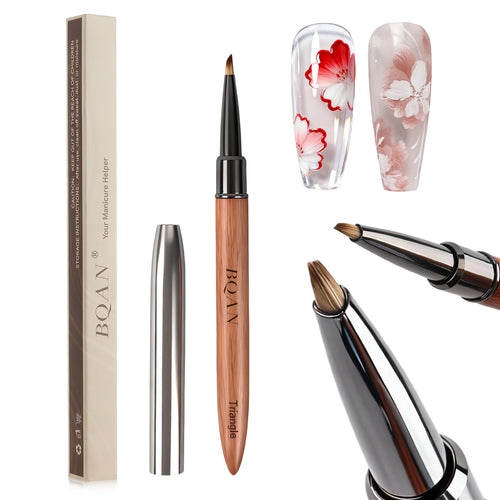 Sandalwood Handled Nail Art Brush Triangle Brush