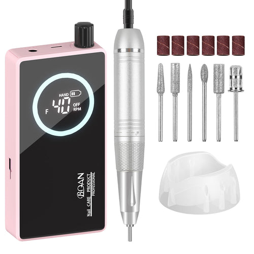 BQAN Pro Nail Drill 40000RPM – Rechargeable Electric Nail File for Salon & Home