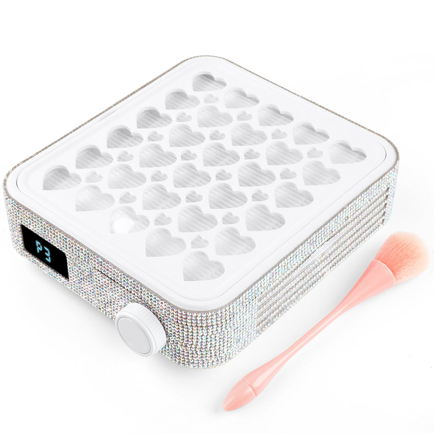 Heart-Shaped Panel Strong Suction 4200RPM Mini Nail Dust Collector