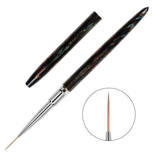 BQAN High Quality Black Metallic Nylon Gel Nail Art Brush Set