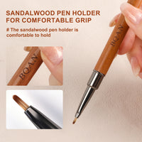 Sandalwood Handled Nail Art Brush Petal Brush