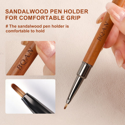 Sandalwood Handled Nail Art Brush Petal Brush