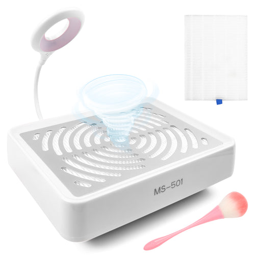 BQAN 40W Nail Dust Collector with LED Light & Reusable Filter | Acrylic Nails Vacuum