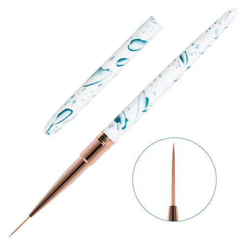 Customized 12 Piece Blue and White Teardrop Gel Nail Brush Set Nail Art Designs