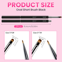 BQAN Nail Art Essentials Bundle|3 Brushes + Black & White Gel|Professional Nail Art Tool