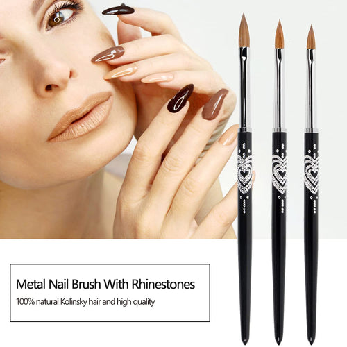 3D 100% Kolinsky Acrylic Nail Art Brush