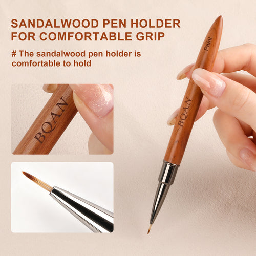 Sandalwood Handled Nail Art Brush Paint Brush