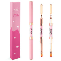 New Design Double headed Nail Art Liner Brush & UV Gel Brush for Builder Gel Nail Extension