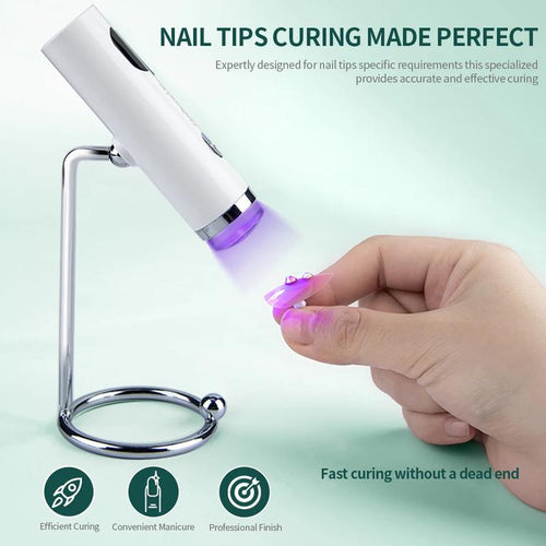 2 in 1 360°Rotatable Adjustable Stand Led Mini UV Nail Light Dryer Lamp with Nail Stamp